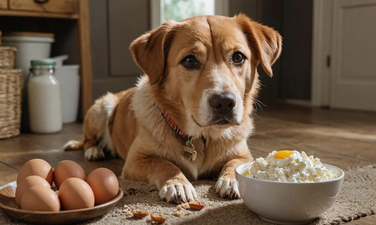 Tvaroh s vajíčkem pro psa